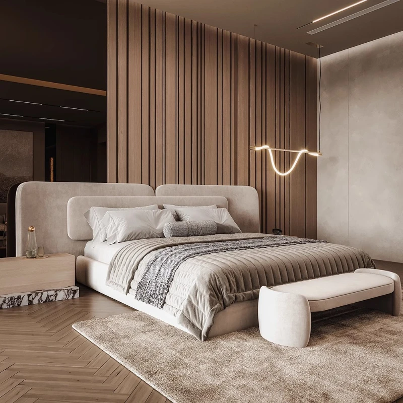 Luxury Skincare Design - Cama Queen Size de Luxo com