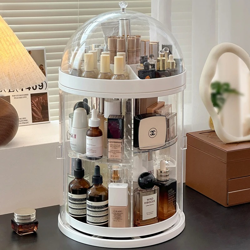 Luxury Skincare Design - Organizador cosmético acrílico giratório-caixa de armazenamento